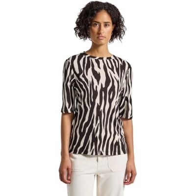 Street One Damen Basic T-Shirt mit Raffung Street One Damen Basic T-Shirt mit Raffung