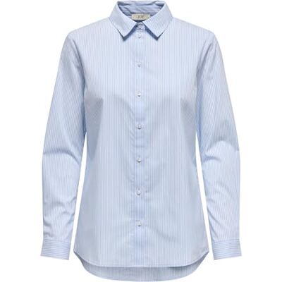 JDY Damen Basic Hemd Bluse Langarm Business Tunika Shirt Classic Regular Fit Stretch Oberteil MIO, Farben:Hellblau, Größe:36 JDY Damen Basic Hemd Bluse Langarm Business Tunika Shirt Classic Regular Fit Stretch Oberteil MIO, Farben:Hellblau, Größe:36