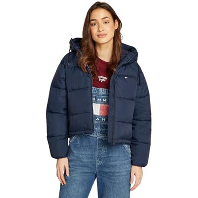 Tommy Jeans Damen Pufferjacke Warm, Blau (Dark Night Navy), XXS Tommy Jeans Damen Pufferjacke Warm, Blau (Dark Night Navy), XXS