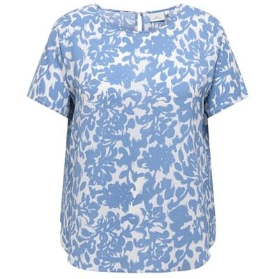 ONLY Carmakoma Damen Carvica Life Ss Top WVN Noos, Riviera, 44 EU ONLY Carmakoma Damen Carvica Life Ss Top WVN Noos, Riviera, 44 EU