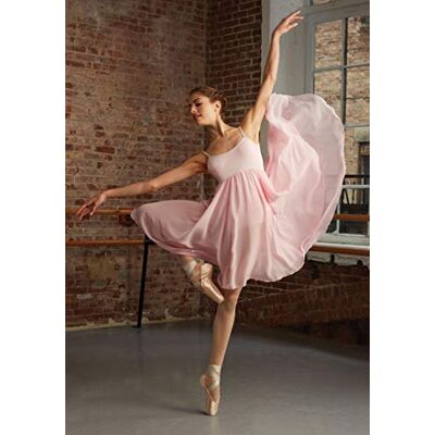 Capezio Damen Camisole Empire Dress Tanzkleider Für Erwachsene, Rosa Shell Pink, M EU Capezio Damen Camisole Empire Dress Tanzkleider Für Erwachsene, Rosa Shell Pink, M EU