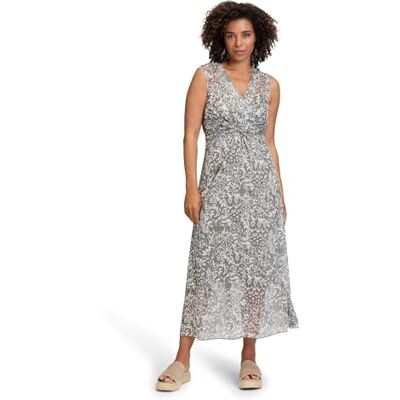 Cartoon Damen Midikleid ohne Arm 42, White/Khaki Cartoon Damen Midikleid ohne Arm 42, White/Khaki