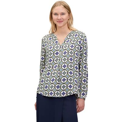 Cartoon Damen Casual-Bluse mit Knöpfen 44, Blau/Grün Cartoon Damen Casual-Bluse mit Knöpfen 44, Blau/Grün