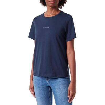 Marc O' Polo Denim Damen T-Shirt aus Bio-Baumwolle Regular Fit, Blau (Navy Teal), XL Marc O' Polo Denim Damen T-Shirt aus Bio-Baumwolle Regular Fit, Blau (Navy Teal), XL