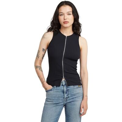 G-STAR Damen 2way Slim Rib Tanktop, Size: M, Color Blue G-STAR Damen 2way Slim Rib Tanktop, Size: M, Color Blue