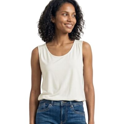 Street One Top aus Jersey mit Elastiksaum Off White 36 Street One Top aus Jersey mit Elastiksaum Off White 36