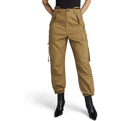 G-STAR RAW Damen Cargo Cropped Drawcord Hose, Braun (dk Fawn D24389-D387-7172), 24 G-STAR RAW Damen Cargo Cropped Drawcord Hose, Braun (dk Fawn D24389-D387-7172), 24