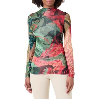 Desigual Damen 25wwjf48 Pullover, Grün, L EU Desigual Damen 25wwjf48 Pullover, Grün, L EU