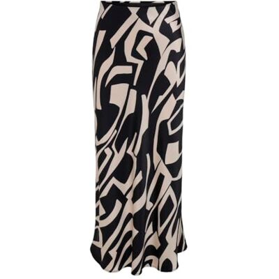 ONLY Damen Onlelma Midi Skirt Ptm Rock, Moonlight/AOP:Furoded Leo, S ONLY Damen Onlelma Midi Skirt Ptm Rock, Moonlight/AOP:Furoded Leo, S