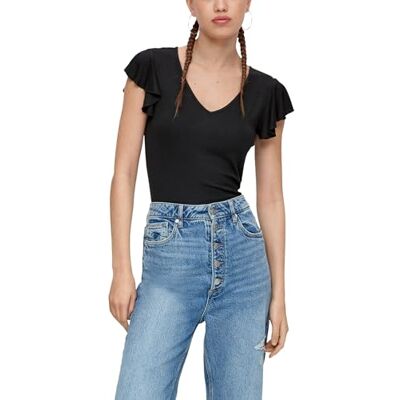 s.Oliver Damen T-Shirt Kurzarm Grey/Black 32 s.Oliver Damen T-Shirt Kurzarm Grey/Black 32