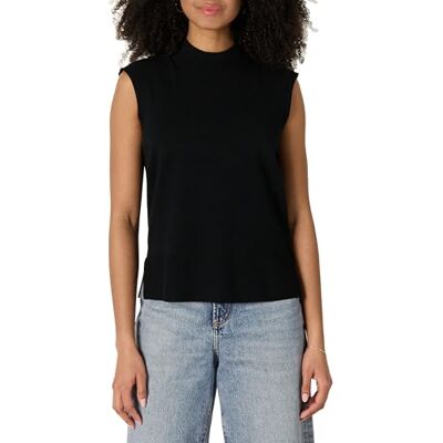 Amazon Essentials Damen Regular-Fit-Kurzarmpullover-Top, Schwarz, XXL Amazon Essentials Damen Regular-Fit-Kurzarmpullover-Top, Schwarz, XXL