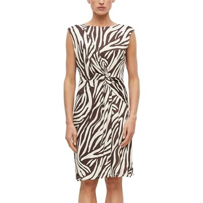 s.Oliver BLACK LABEL s.Oliver Damen Kleid – Regular Fit, Jersey, Wickel-Optik mit Ziernaht und Knoten s.Oliver BLACK LABEL s.Oliver Damen Kleid – Regular Fit, Jersey, Wickel-Optik mit Ziernaht und Knoten