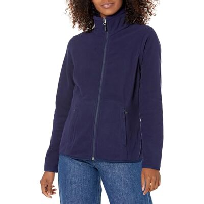 Amazon Essentials Damen-Fleecejacke, Klassische Passform, Durchgehender Reißverschluss, Fleecejacke (erhältlich in Übergröße), Marineblau, Größe XL Amazon Essentials Damen-Fleecejacke, Klassische Passform, Durchgehender Reißverschluss, Fleecejacke (erhältlich in Übergröße), Marineblau, Größe XL