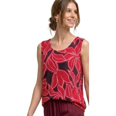 Street One Top mit V-Neck und Elastiksaum Street One Top mit V-Neck und Elastiksaum