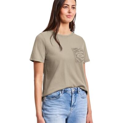 Street One Shirt mit Rundhals und Schmucksteinen Timeless beige 46 Street One Shirt mit Rundhals und Schmucksteinen Timeless beige 46
