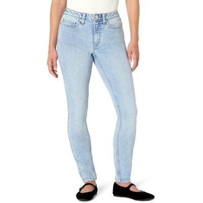 Amazon Essentials Damen Hochelastische Skinny-Jeans Mittelhoher Bund, Helles Eisblau, 46 Kurz Amazon Essentials Damen Hochelastische Skinny-Jeans Mittelhoher Bund, Helles Eisblau, 46 Kurz