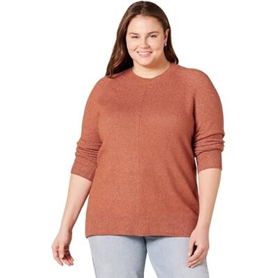 Amazon Essentials Damen-Pullover, klassisch, weich, langärmelig, Rundhalsausschnitt, Karamell, Größe S Amazon Essentials Damen-Pullover, klassisch, weich, langärmelig, Rundhalsausschnitt, Karamell, Größe S