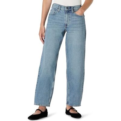 Amazon Essentials Damen Barrel-Jeans mit Hohem Bund, 73,7cm Beininnenlänge, Authentische Mittlere Waschung, 44 Amazon Essentials Damen Barrel-Jeans mit Hohem Bund, 73,7cm Beininnenlänge, Authentische Mittlere Waschung, 44