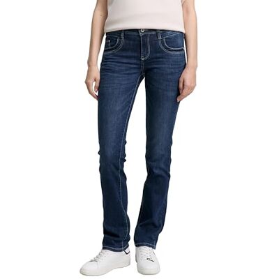 TOM TAILOR Damen Jeans Alexa Straight Straight Fit Blau Dark Stone Wash, Größe:31W / 34L, Farbe:Dark Stone Wash Denim 10282 TOM TAILOR Damen Jeans Alexa Straight Straight Fit Blau Dark Stone Wash, Größe:31W / 34L, Farbe:Dark Stone Wash Denim 10282