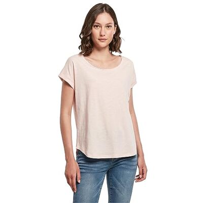 Build Your Brand Damen Long Slub Tee – Locker geschnittenes T-Shirt mit Cut-on-Ärmeln, Slub-Struktur & verlängertem Rückenteil, lässig & bequem, Pink, XL Build Your Brand Damen Long Slub Tee – Locker geschnittenes T-Shirt mit Cut-on-Ärmeln, Slub-Struktur & verlängertem Rückenteil, lässig & bequem, Pink, XL