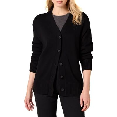 Amazon Essentials Damen Mittelschwerer Relaxed-Fit-Cardigan-Pullover, Schwarz, M Amazon Essentials Damen Mittelschwerer Relaxed-Fit-Cardigan-Pullover, Schwarz, M