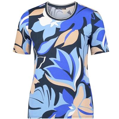 Betty Barclay Damen Basic Shirt mit Print 44, Dunkelblau/Blau Betty Barclay Damen Basic Shirt mit Print 44, Dunkelblau/Blau
