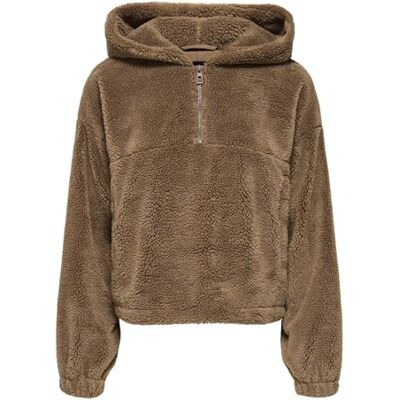 ONLY Damen Onlsiena Teddy Anorak Life Cc OTW, Cocoa Créme, m ONLY Damen Onlsiena Teddy Anorak Life Cc OTW, Cocoa Créme, m