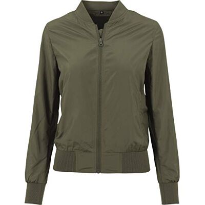 Build Your Brand Ladies Nylon Bomber Jacket Damenjacke Jacke Damen, Größe:XL, Farbe:Olive Build Your Brand Ladies Nylon Bomber Jacket Damenjacke Jacke Damen, Größe:XL, Farbe:Olive