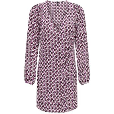 ONLY Damen ONLALMA Life Poly L/S GINA Dress Kleid, Magenta Purple/AOP:584 Posh, Medium ONLY Damen ONLALMA Life Poly L/S GINA Dress Kleid, Magenta Purple/AOP:584 Posh, Medium