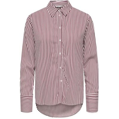 ONLY Damen Onlberit Life L/S Shirt WVN Hemdkragen Langarmhemd Für Den Alltag, Burgundy, L ONLY Damen Onlberit Life L/S Shirt WVN Hemdkragen Langarmhemd Für Den Alltag, Burgundy, L