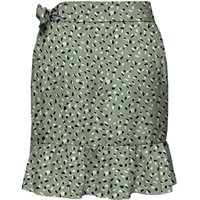 ONLY Damen ONLOLIVIA WRAP Rock WVN NOOS, Hedge Green/AOP:Hella Graphic, Größe S ONLY Damen ONLOLIVIA WRAP Rock WVN NOOS, Hedge Green/AOP:Hella Graphic, Größe S