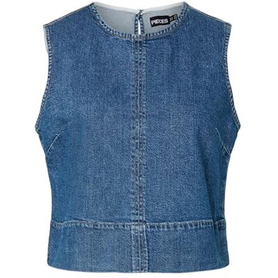 PIECES Female Oberteil PCSILKE Denim PIECES Female Oberteil PCSILKE Denim