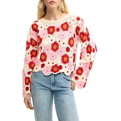 Desigual Damen Noruega Sweatshirt, weiß, 38 Desigual Damen Noruega Sweatshirt, weiß, 38