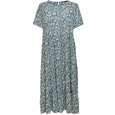 ONLY Damen Onlabigail Life S/S Midi Dress WVN Noos Kleid, Night Sky/AOP:Abigail Mini Flowers, 38 EU ONLY Damen Onlabigail Life S/S Midi Dress WVN Noos Kleid, Night Sky/AOP:Abigail Mini Flowers, 38 EU