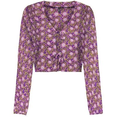 ONLY Onlnova Life Vis L/S Hailey Tie Top ONLY Onlnova Life Vis L/S Hailey Tie Top