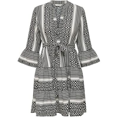 ONLY Damen Onlathena Life 3/4 Short Dress WVN Noos Stylisches Kleid Mit V-Ausschnitt Und Gürtelverschluss Für Den Alltag, Black, Medium ONLY Damen Onlathena Life 3/4 Short Dress WVN Noos Stylisches Kleid Mit V-Ausschnitt Und Gürtelverschluss Für Den Alltag, Black, Medium
