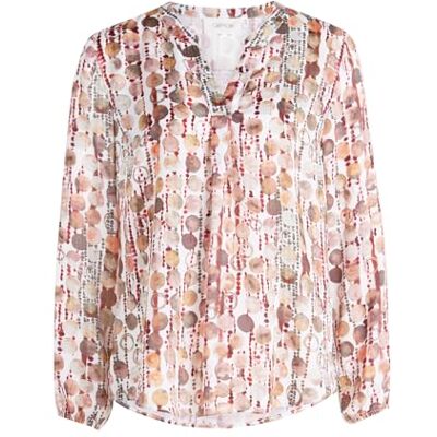 Cartoon Damen Blusenshirt mit Muster 38, Brown/Red Cartoon Damen Blusenshirt mit Muster 38, Brown/Red