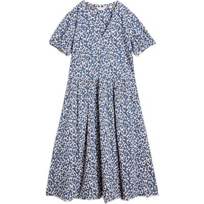 White Stuff Women’s Leah Jersey Dress – Casual Elegance in a Cotton Modal Mix with Allover Pattern – Blue MLT – Größe 38R White Stuff Women’s Leah Jersey Dress – Casual Elegance in a Cotton Modal Mix with Allover Pattern – Blue MLT – Größe 38R