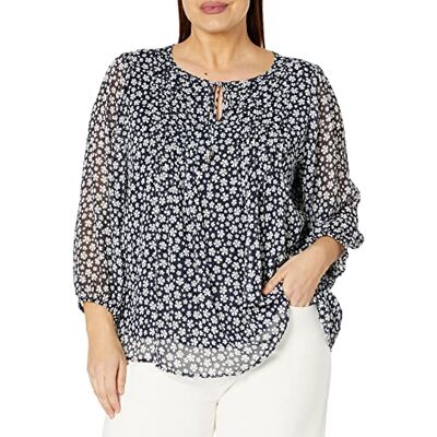 Tommy Hilfiger Damen W2xmh178-szn-2x Hemd mit Button-Down-Kragen, Sky Capt Multi, 2X Tommy Hilfiger Damen W2xmh178-szn-2x Hemd mit Button-Down-Kragen, Sky Capt Multi, 2X