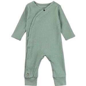 Sterntaler Playsuit Rippjersey Baby Einteiler Unisex in Wickeloptik Langarm Overall seitlich und im Schritt zum Knöpfen Neugeborenen Strampler steingrün, Größe 62 Sterntaler Playsuit Rippjersey Baby Einteiler Unisex in Wickeloptik Langarm Overall seitlich und im Schritt zum Knöpfen Neugeborenen Strampler steingrün, Größe 62