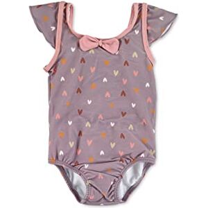 Sterntaler Badeanzug mit Herzchen Print UV-Schutz 50+ Schwimmanzug mit Windeleinsatz bis Größe 86/92 Badebekleidung für Mädchen mit Zierschleife, pastellviolett, Größe 80 Sterntaler Badeanzug mit Herzchen Print UV-Schutz 50+ Schwimmanzug mit Windeleinsatz bis Größe 86/92 Badebekleidung für Mädchen mit Zierschleife, pastellviolett, Größe 80