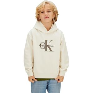 Calvin Jungen Hoodie Light Monologo mit Logo, Weiß (Whitecap Gray), 16 Jahre Calvin Jungen Hoodie Light Monologo mit Logo, Weiß (Whitecap Gray), 16 Jahre