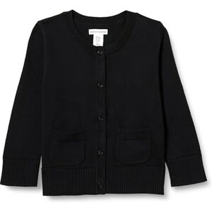 Amazon Essentials Mädchen Schmal geschnittener Cardigan-Pullover mit Rundhalsausschnitt, Schwarz, 4 Jahre Amazon Essentials Mädchen Schmal geschnittener Cardigan-Pullover mit Rundhalsausschnitt, Schwarz, 4 Jahre