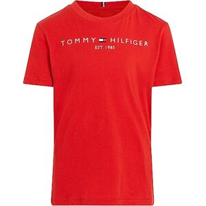 Tommy Hilfiger Kinder Unisex T-Shirt Kurzarm Essential Tee Rundhalsausschnitt, Rot (Deep Crimson), 3 Jahre Tommy Hilfiger Kinder Unisex T-Shirt Kurzarm Essential Tee Rundhalsausschnitt, Rot (Deep Crimson), 3 Jahre