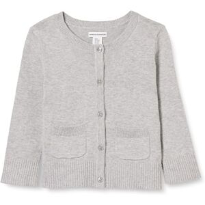Amazon Essentials Mädchen Schmal geschnittener Cardigan-Pullover mit Rundhalsausschnitt, Hellgrau Meliert, 6-7 Jahre Amazon Essentials Mädchen Schmal geschnittener Cardigan-Pullover mit Rundhalsausschnitt, Hellgrau Meliert, 6-7 Jahre