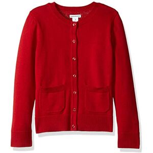 Amazon Essentials Mädchen Schmal geschnittener Cardigan-Pullover mit Rundhalsausschnitt, Rot, 4 Jahre Amazon Essentials Mädchen Schmal geschnittener Cardigan-Pullover mit Rundhalsausschnitt, Rot, 4 Jahre