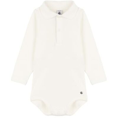 Petit Bateau Baby Jungen Langarm-Body mit Rollkragen, Weiss Marshmallow, 12 Monate Petit Bateau Baby Jungen Langarm-Body mit Rollkragen, Weiss Marshmallow, 12 Monate