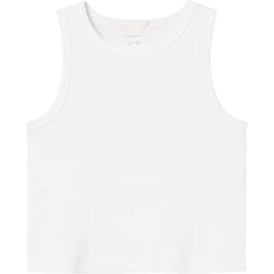 NAME IT Mädchen Nkfnakal Sl Crop Noos Tanktop, Bright White, 158-164 EU NAME IT Mädchen Nkfnakal Sl Crop Noos Tanktop, Bright White, 158-164 EU