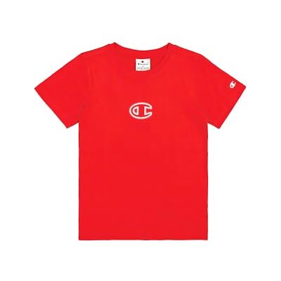 Champion Jungen Legacy Boy Graphic Crewneck T-Shirt with Large Logo T-Shirt, Red (RS011), Champion Jungen Legacy Boy Graphic Crewneck T-Shirt with Large Logo T-Shirt, Red (RS011),