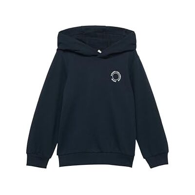 s.Oliver Unisex Kapuzen-Sweatshirt mit Rippbündchen und kleinem Print-Detail s.Oliver Unisex Kapuzen-Sweatshirt mit Rippbündchen und kleinem Print-Detail
